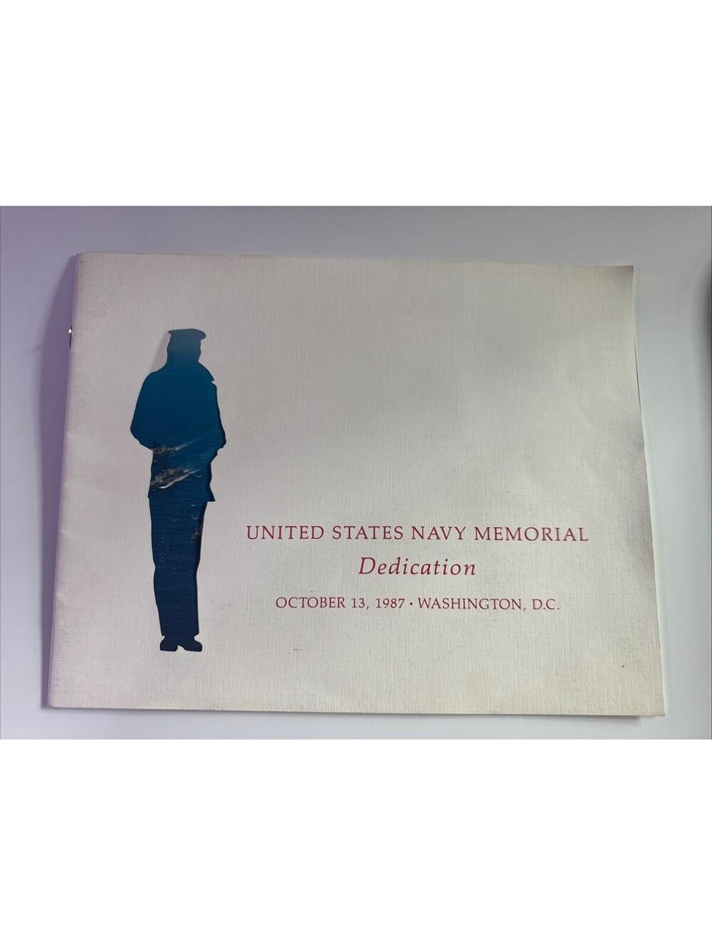 Vintage US Navy Memorial Dedication Washington D.C. Booklet Oct 13 1987 Military